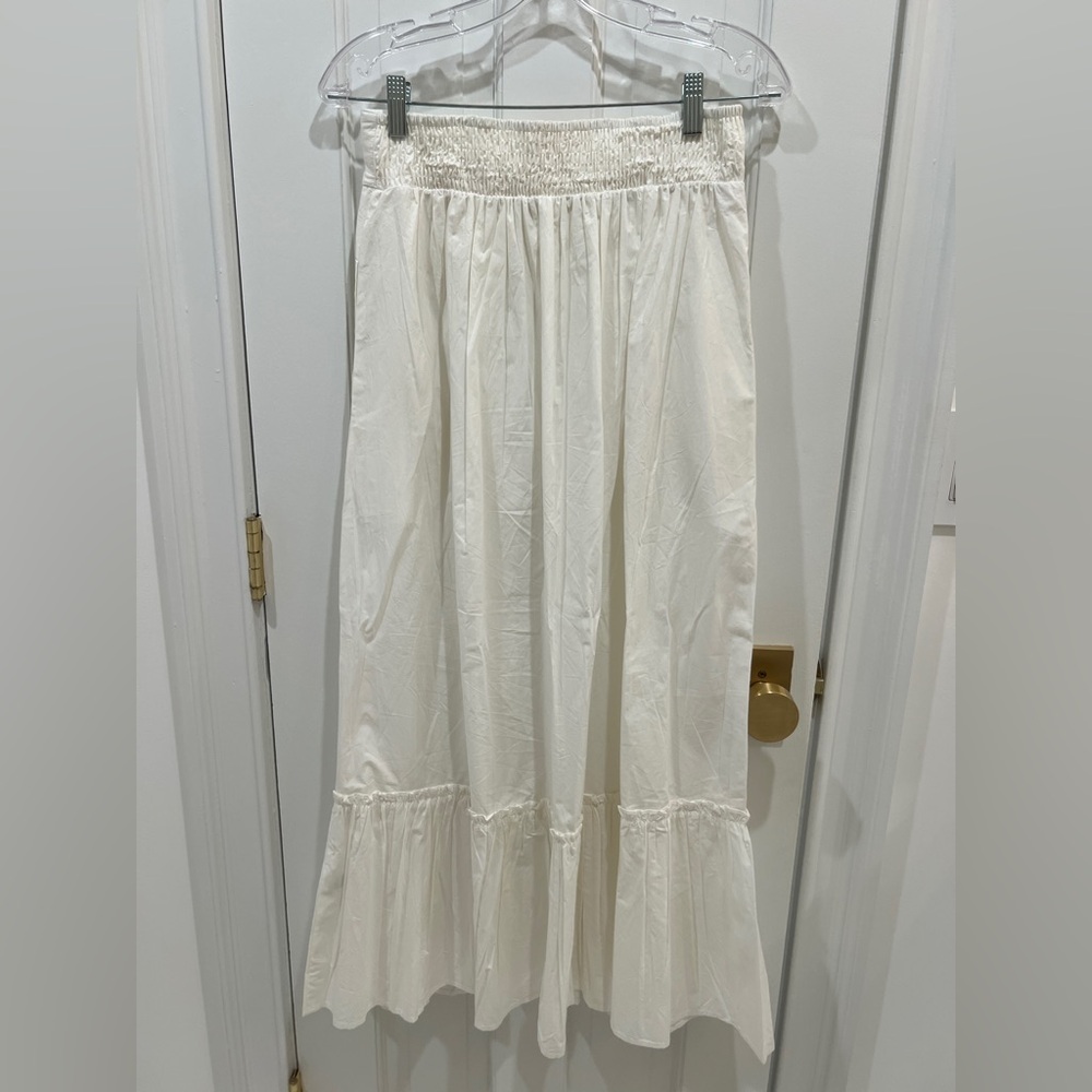 Marea by Liz Joy Two Piece Set White Cotton Maxi Skirt & Top Women’s Size S - Picture 9 of 15